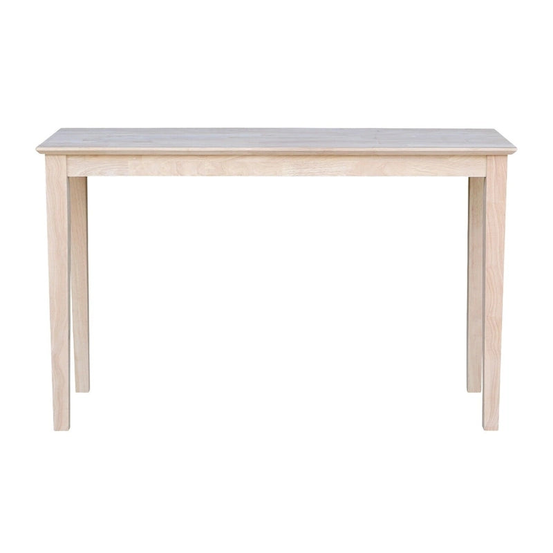 Unfinished Solid Parawood Shaker Console Table-2
