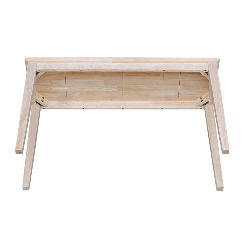 Unfinished Solid Parawood Shaker Console Table-5