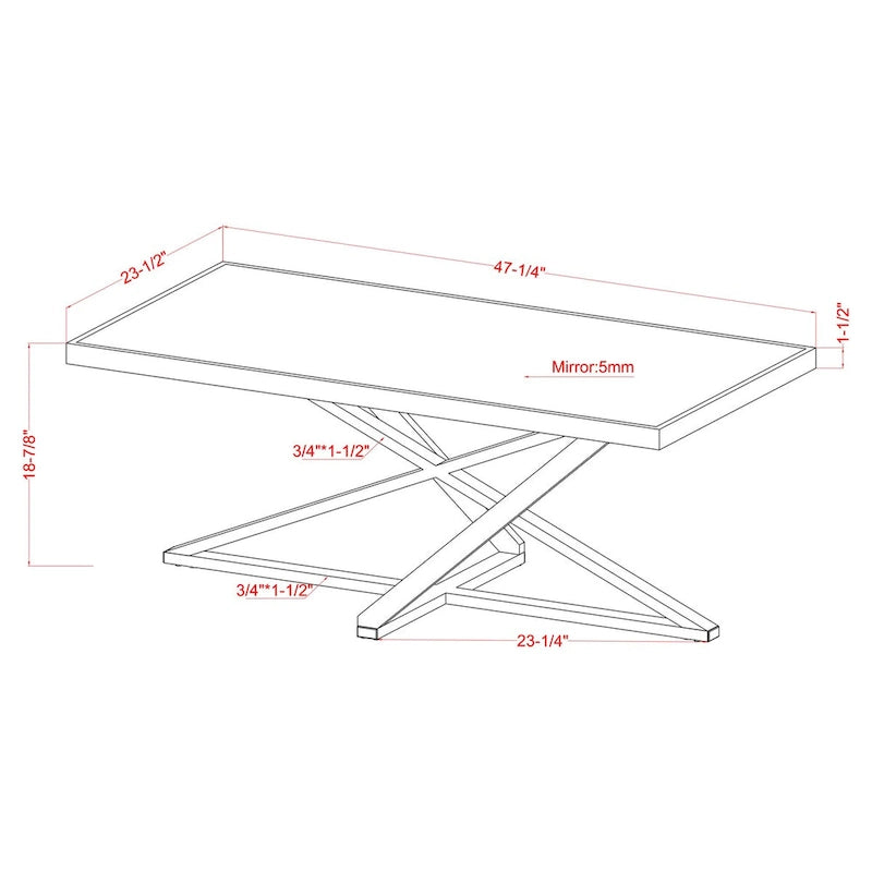 Starrla Glam Chrome Glass Top 2-Piece Coffee Table Set by Furniture of America-8