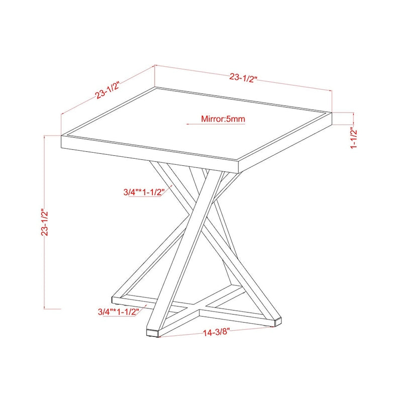 Starrla Glam Chrome Glass Top 2-Piece Coffee Table Set by Furniture of America-9