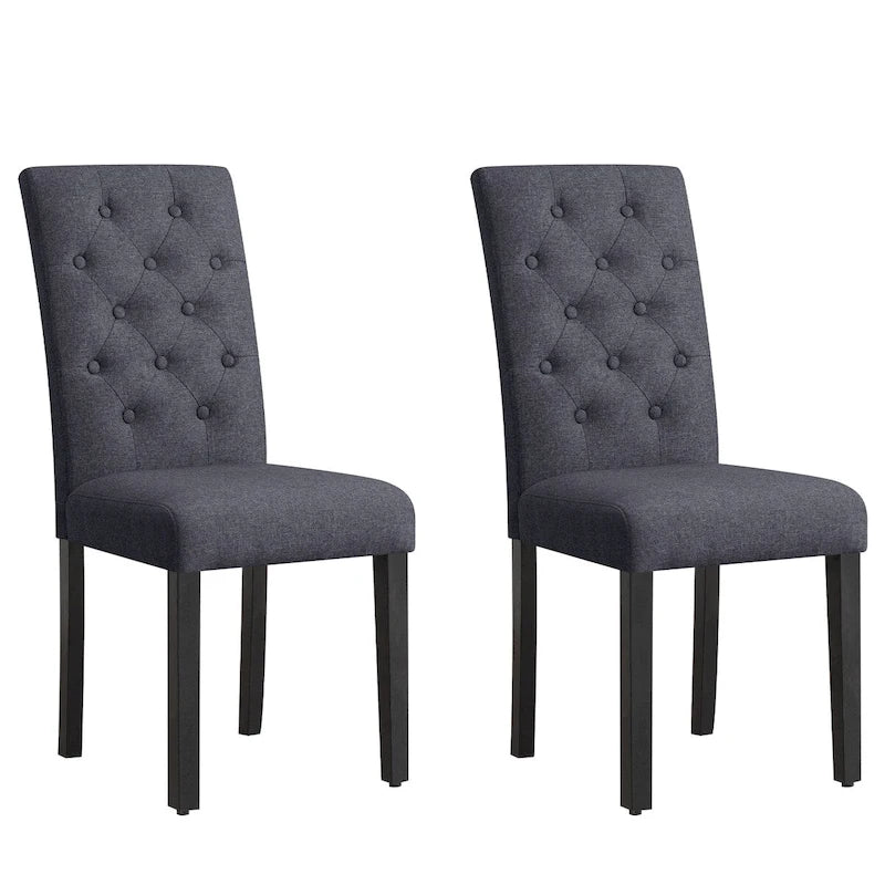 Subrtex Linen Parsons Upholstered Button Dining Chair (2-Pack)-25