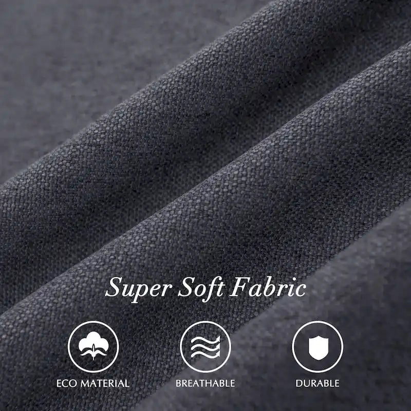 Subrtex Linen Parsons Upholstered Button Dining Chair (2-Pack)-5