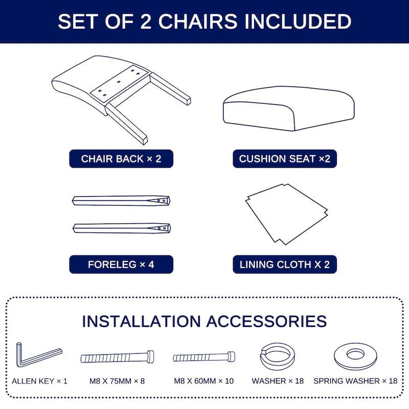 Subrtex Linen Parsons Upholstered Button Dining Chair (2-Pack)-11