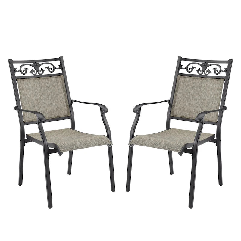 Outdoor Stackable Dining Chairs for All Weather, Set of 2 or 4-2