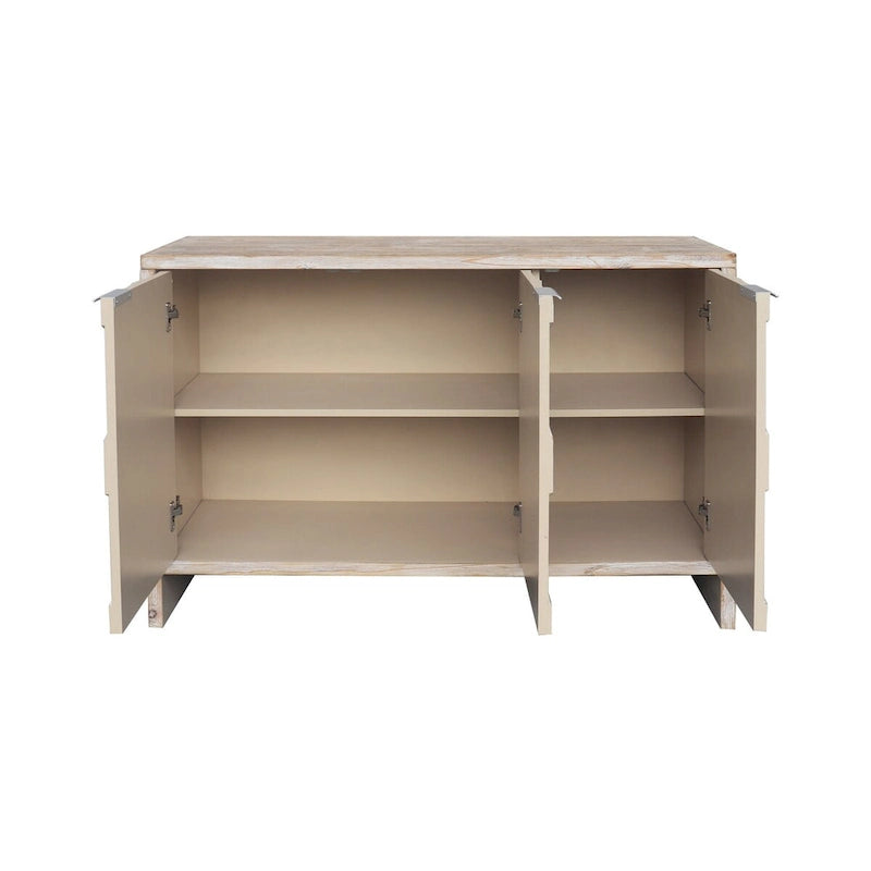 Accent Cabinet 3 Door Wooden Sideboard Buffet Server Cabinet-6