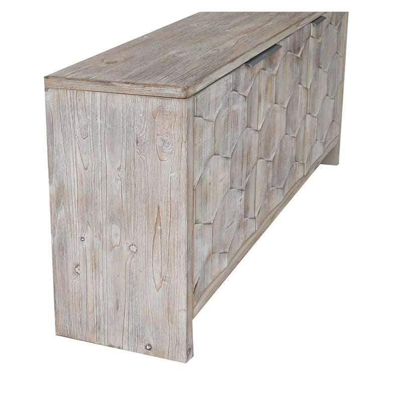 Accent Cabinet 3 Door Wooden Sideboard Buffet Server Cabinet-10