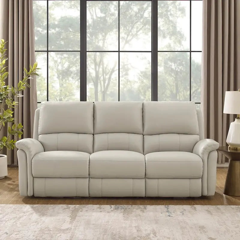 Hydeline Erindale Zero Gravity Power Recline and Headrest Top Grain Leather Sofa