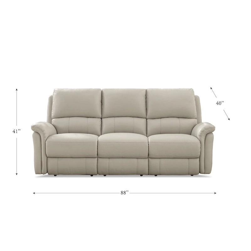 Hydeline Erindale Zero Gravity Power Recline and Headrest Top Grain Leather Sofa-3