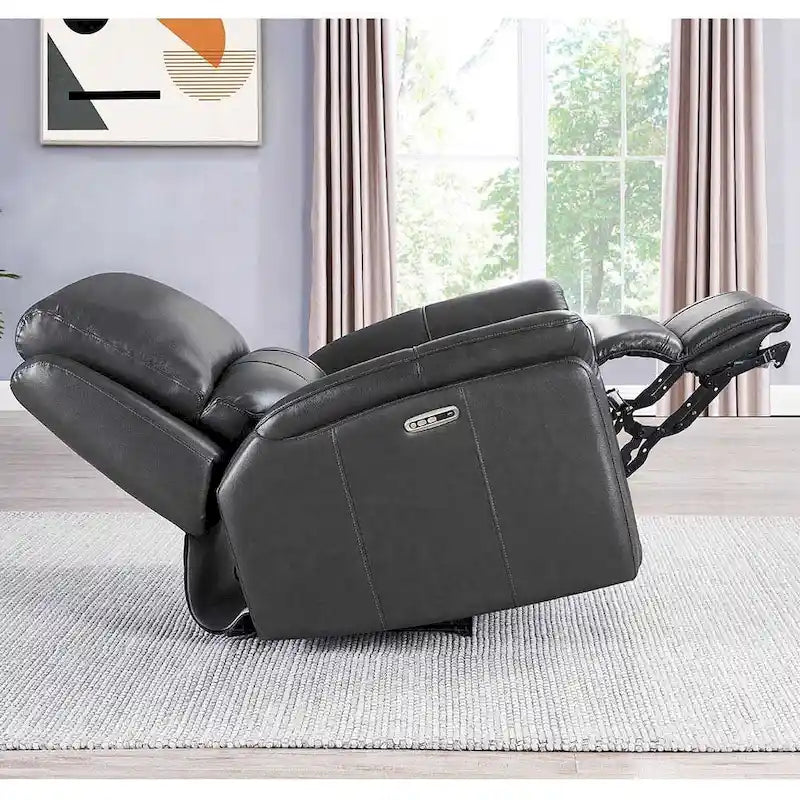 Hydeline Erindale Zero Gravity Power Recline and Headrest Top Grain Leather Sofa-17