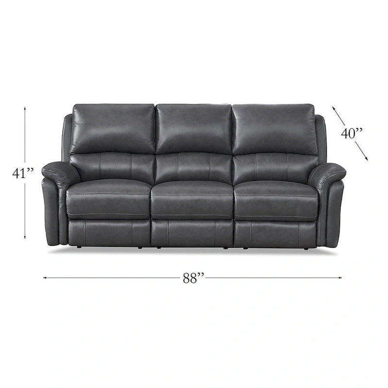 Hydeline Erindale Zero Gravity Power Recline and Headrest Top Grain Leather Sofa-21