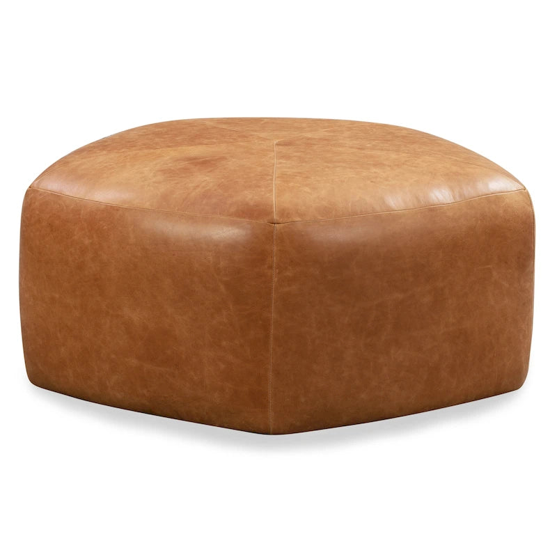 Poly & Bark Porto Ottoman - Full Grain Genuine Italian Leather-34