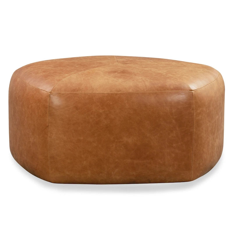 Poly & Bark Porto Ottoman - Full Grain Genuine Italian Leather