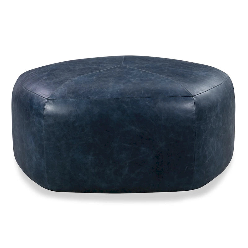 Poly & Bark Porto Ottoman - Full Grain Genuine Italian Leather-2