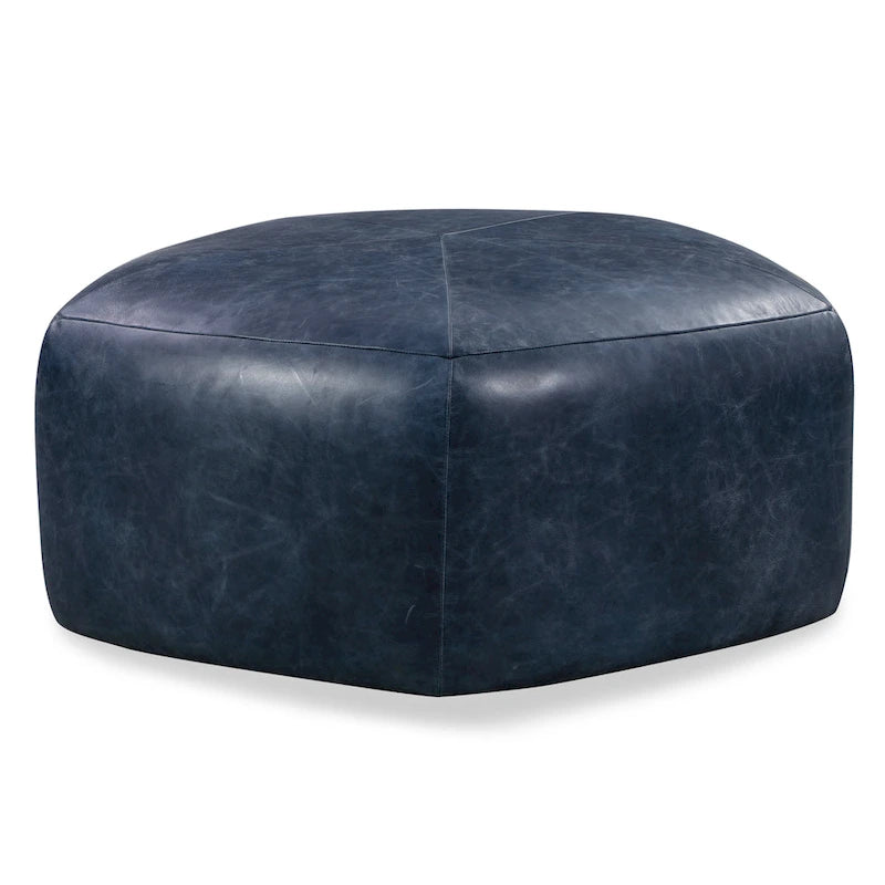 Poly & Bark Porto Ottoman - Full Grain Genuine Italian Leather-5