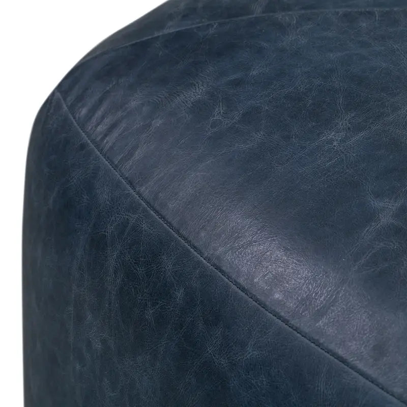 Poly & Bark Porto Ottoman - Full Grain Genuine Italian Leather-7