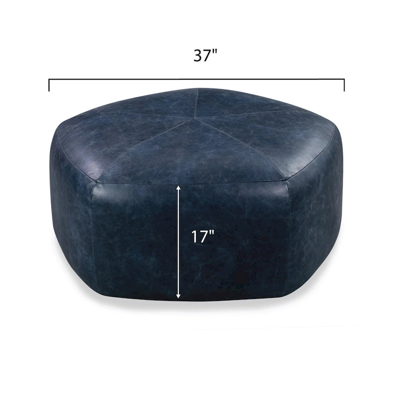 Poly & Bark Porto Ottoman - Full Grain Genuine Italian Leather-10