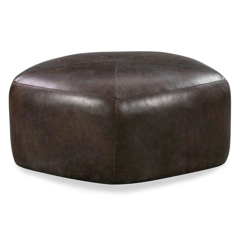 Poly & Bark Porto Ottoman - Full Grain Genuine Italian Leather-11