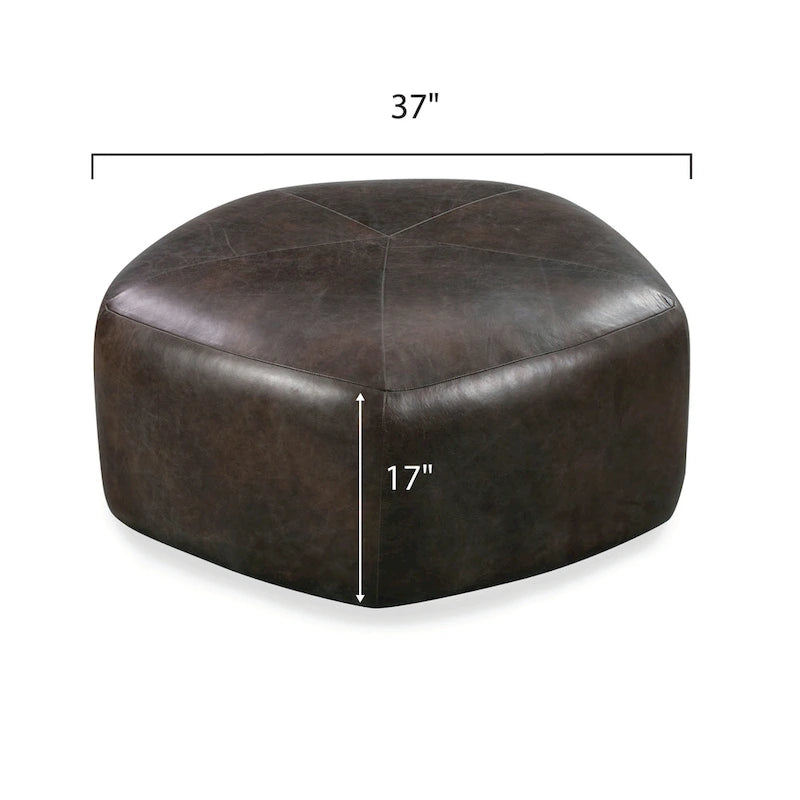 Poly & Bark Porto Ottoman - Full Grain Genuine Italian Leather-19