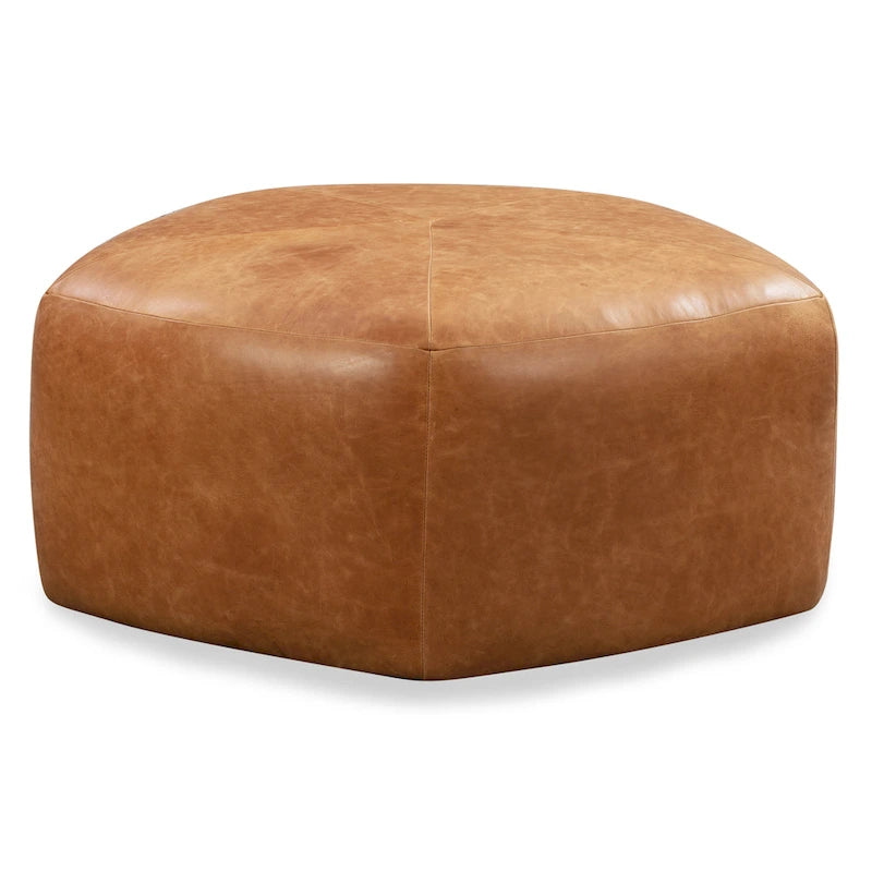 Poly & Bark Porto Ottoman - Full Grain Genuine Italian Leather-20