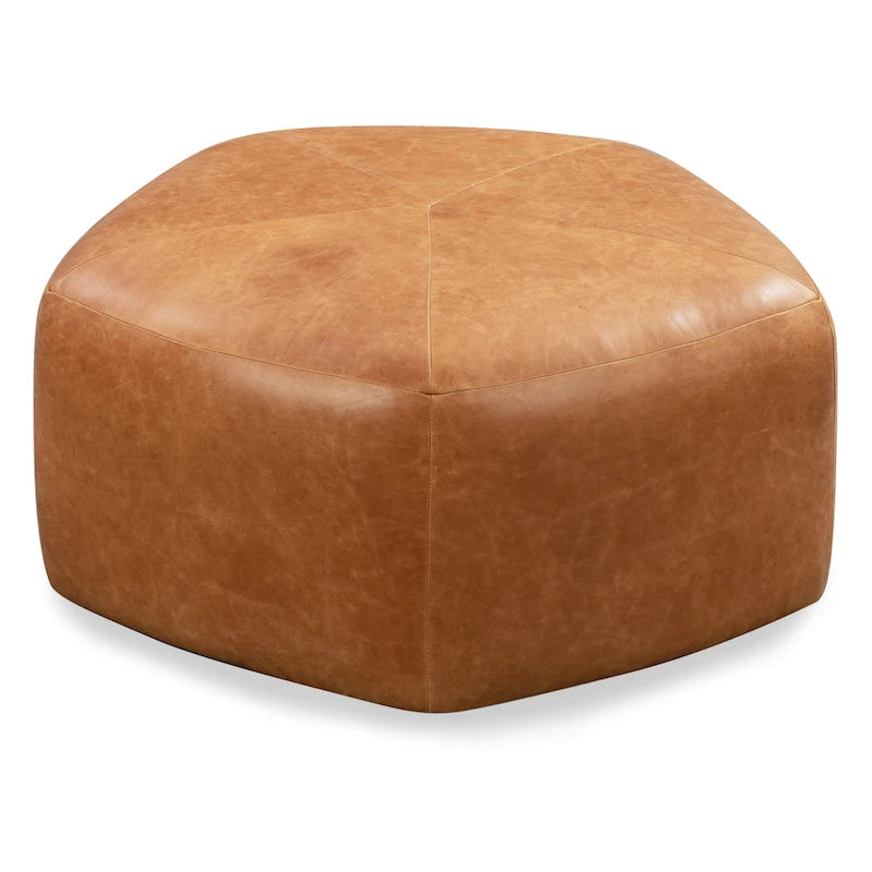 Poly & Bark Porto Ottoman - Full Grain Genuine Italian Leather-21
