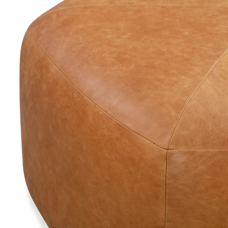 Poly & Bark Porto Ottoman - Full Grain Genuine Italian Leather-24