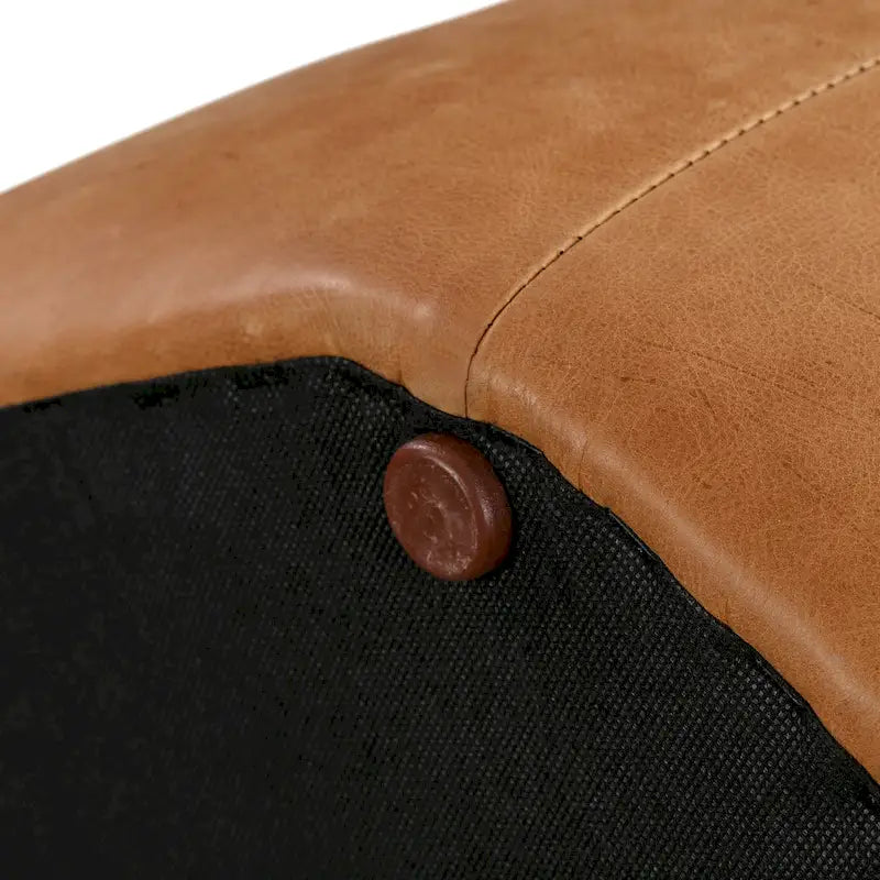 Poly & Bark Porto Ottoman - Full Grain Genuine Italian Leather-25