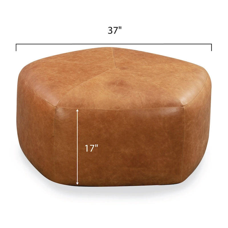 Poly & Bark Porto Ottoman - Full Grain Genuine Italian Leather-26