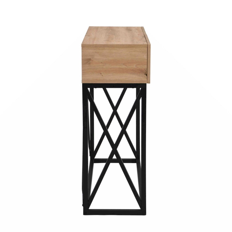 43.31 Luxury Wood Sofa Table, Industrial Console Table for Entryway, Hallway Tables with Two Drawers for Living Room-8