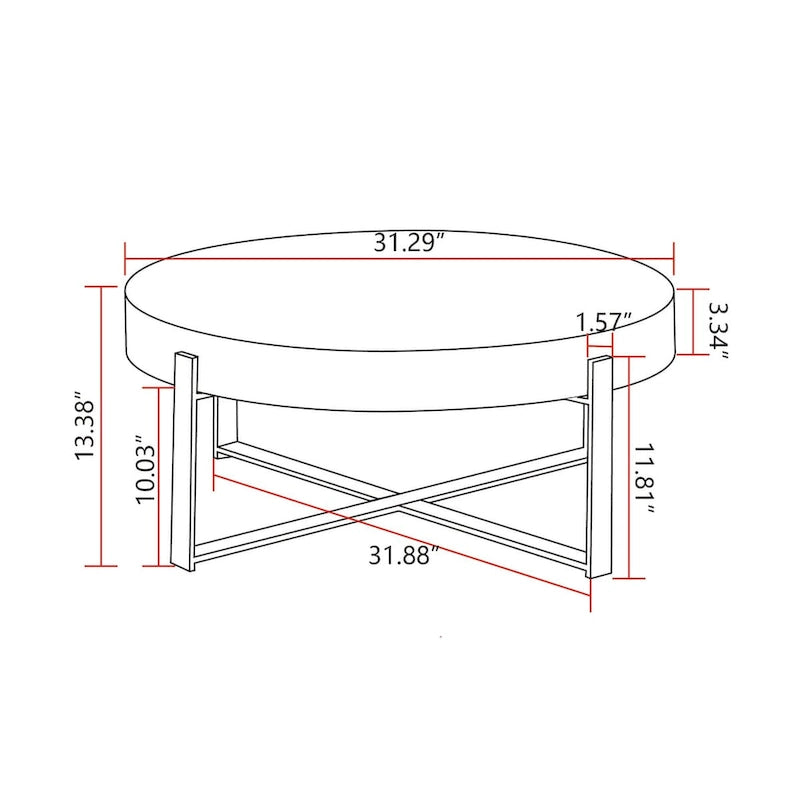 31.29Modern Retro Splicing Round Coffee Table-14