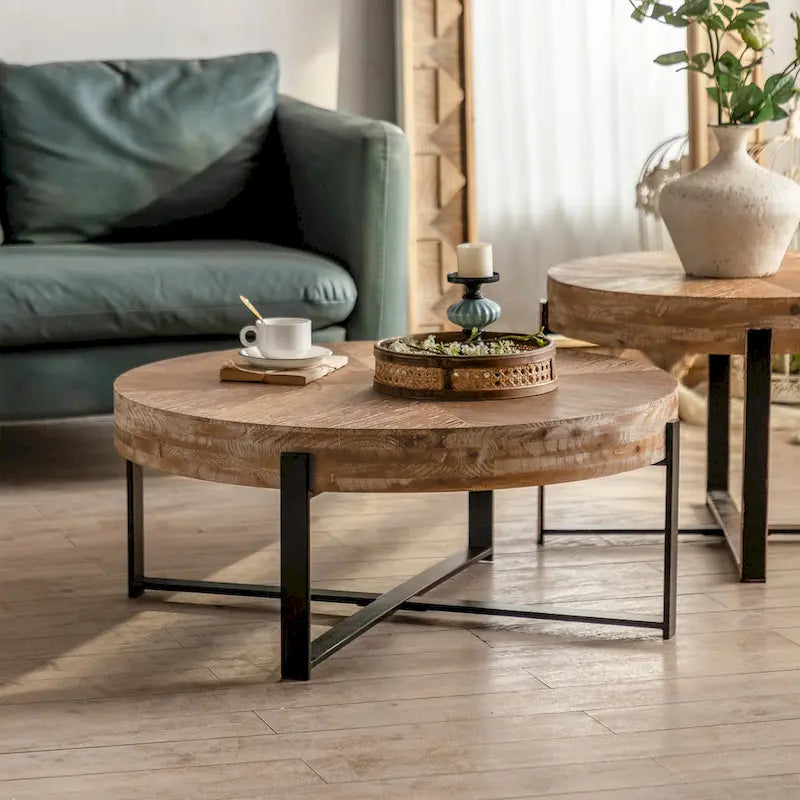 31.29Modern Retro Splicing Round Coffee Table-19