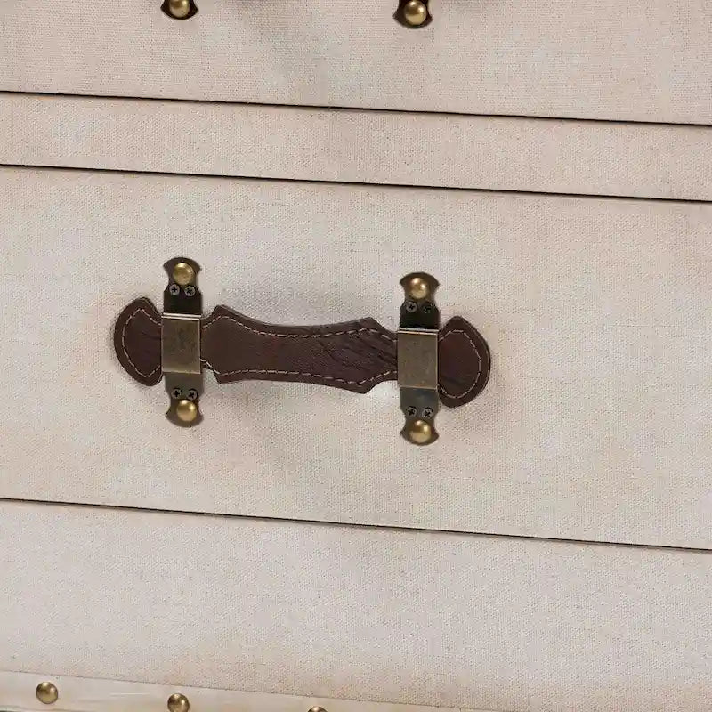 Laura Vintage Canvas End Table Trunk-6