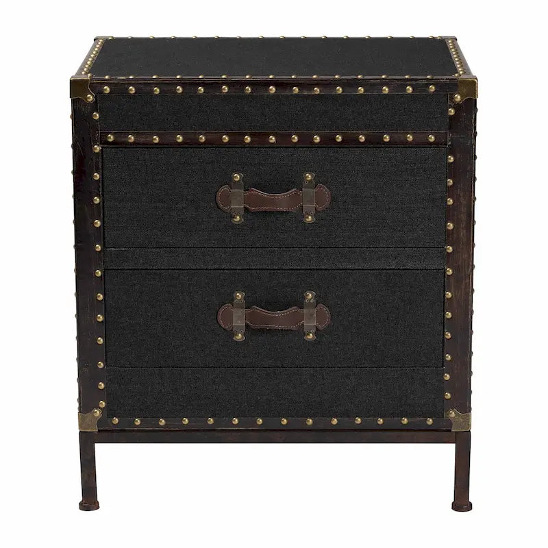 Laura Vintage Canvas End Table Trunk-14