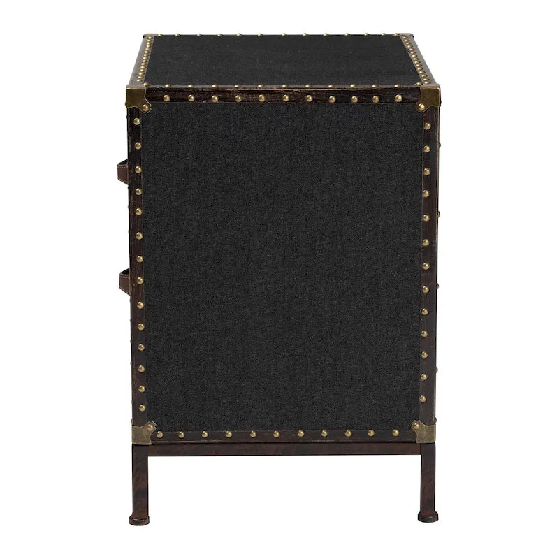 Laura Vintage Canvas End Table Trunk-15