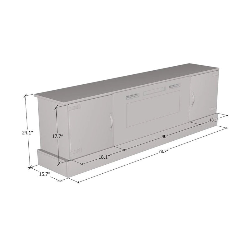 Carmen BL-EF Fireplace TV Stand-5