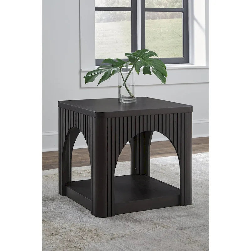 Signature Design by Ashley Yellink Black End Table - 24.13 W x 24.13 D x 22 H