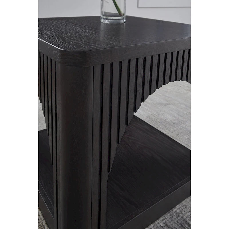 Signature Design by Ashley Yellink Black End Table - 24.13 W x 24.13 D x 22 H-4