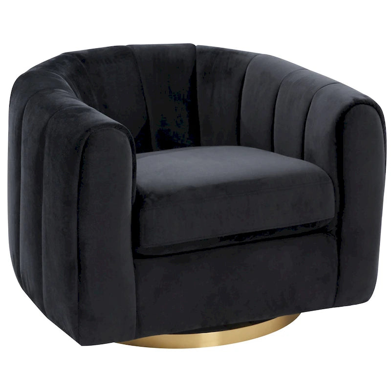 Cardiff Mid Century Modern Comfy Swivel Accent Chair-15