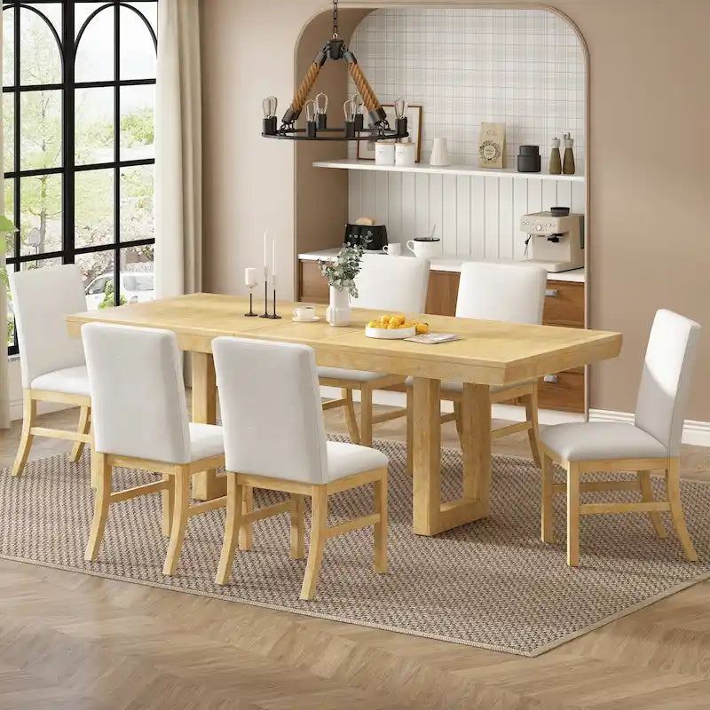 7-Piece Extendable Dining Table Set-27