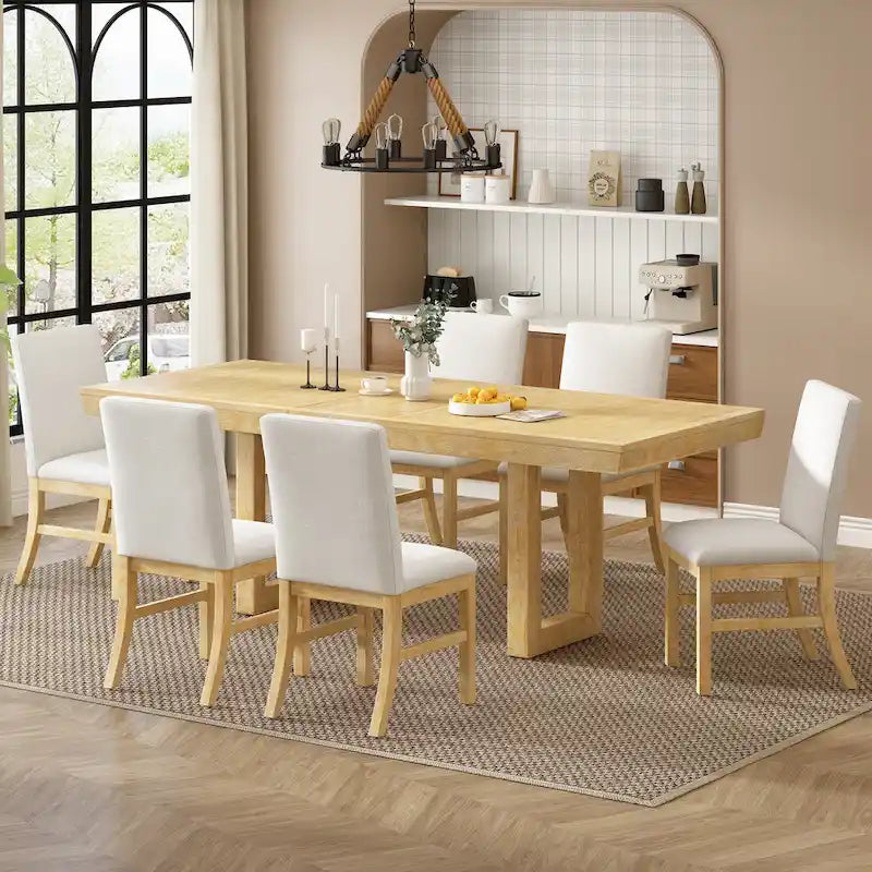 7-Piece Extendable Dining Table Set-3
