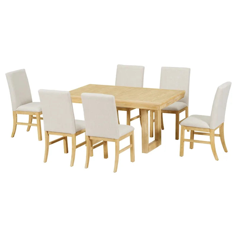 7-Piece Extendable Dining Table Set-4