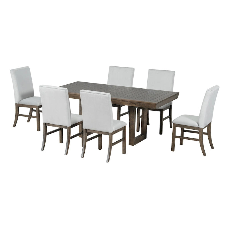 7-Piece Extendable Dining Table Set-5
