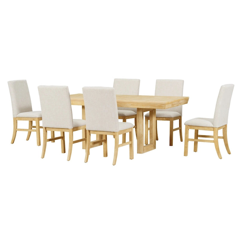 7-Piece Extendable Dining Table Set-16