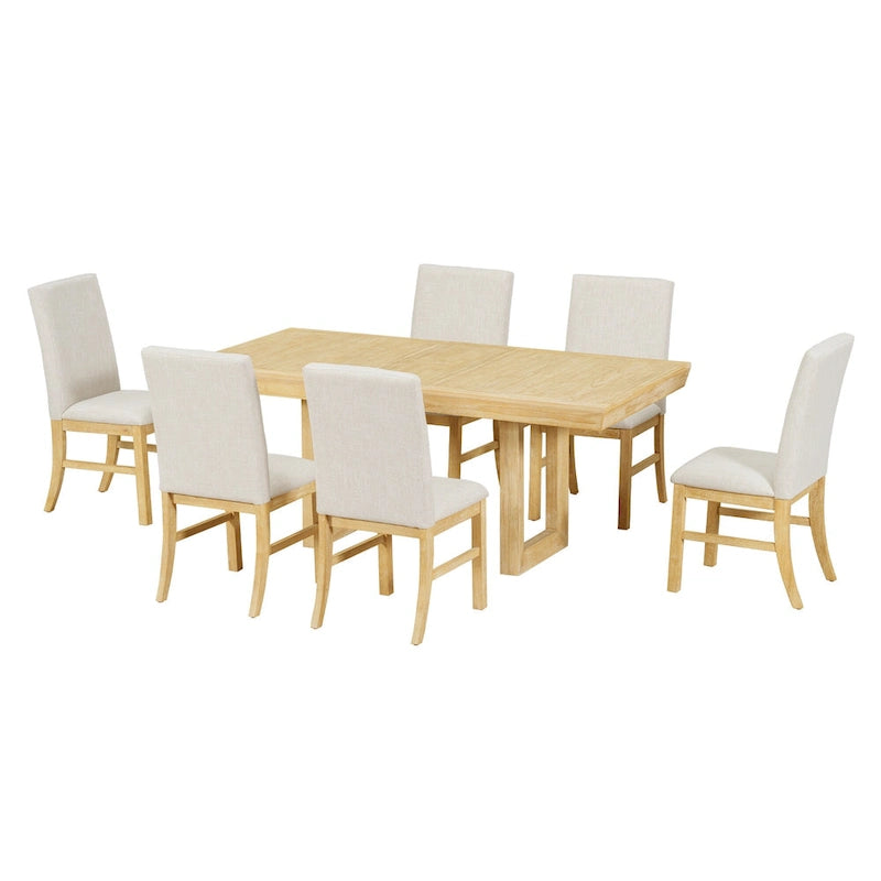 7-Piece Extendable Dining Table Set-21