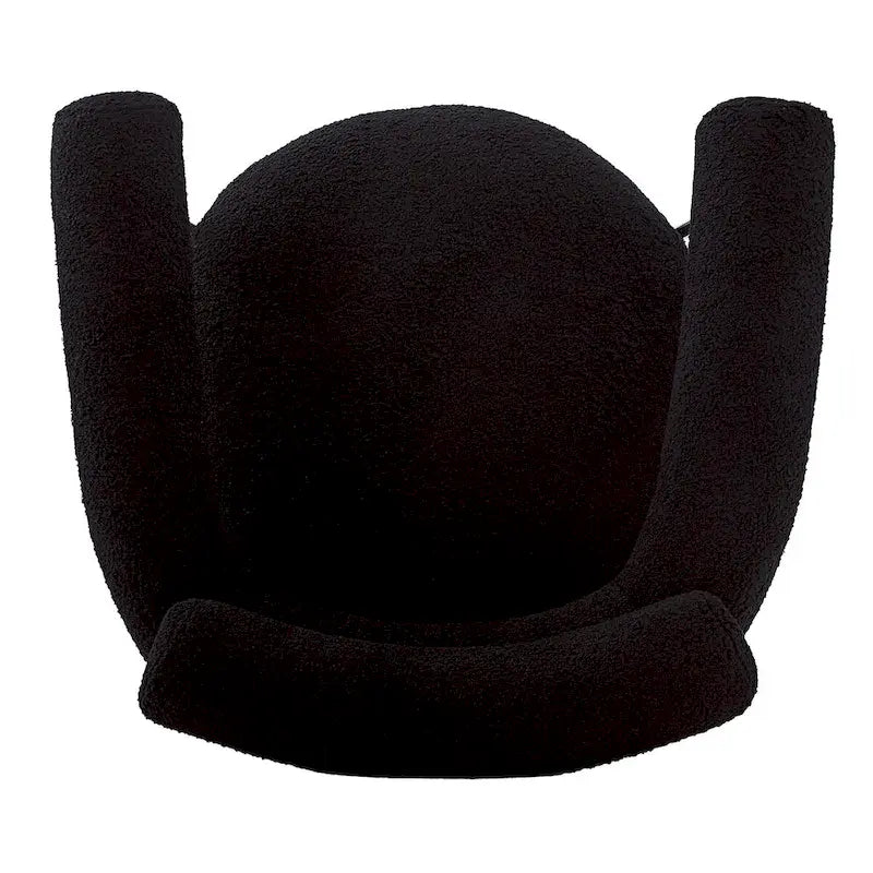 Upholstered Armchair Dining Chairs With Metal Legs (Set of 2),Black-10