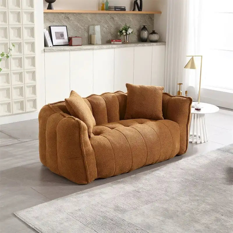 Modern Chenille Recliner Sofa with High Resilience Foam-42