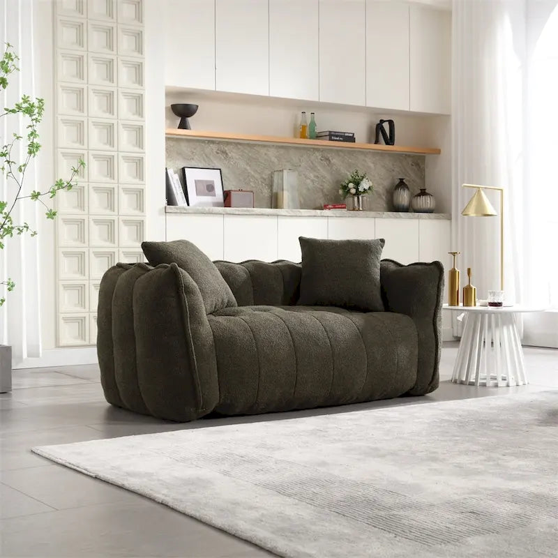 Modern Chenille Recliner Sofa with High Resilience Foam-4