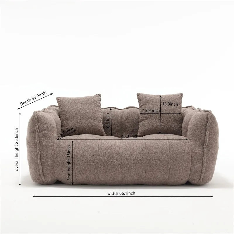 Modern Chenille Recliner Sofa with High Resilience Foam-5