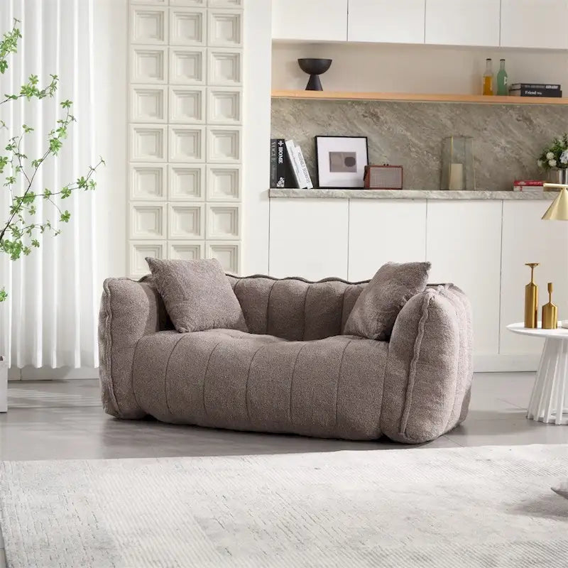 Modern Chenille Recliner Sofa with High Resilience Foam-11