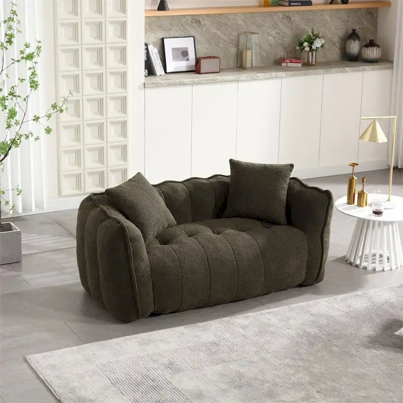 Modern Chenille Recliner Sofa with High Resilience Foam-21