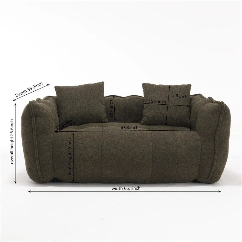 Modern Chenille Recliner Sofa with High Resilience Foam-22